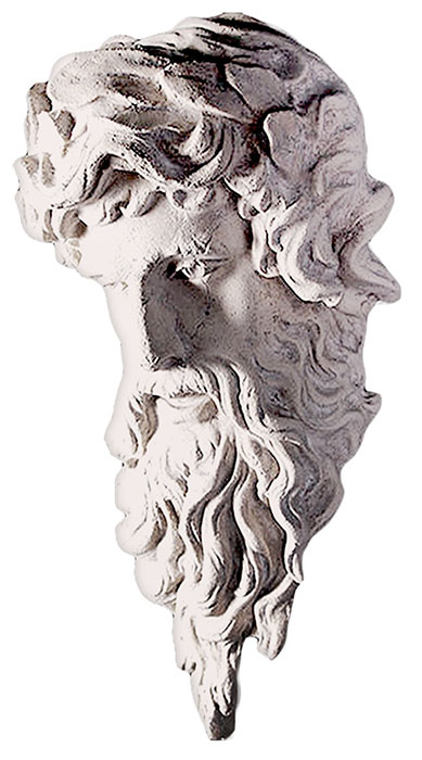 Resin Hercules Head Roman Stone Finish